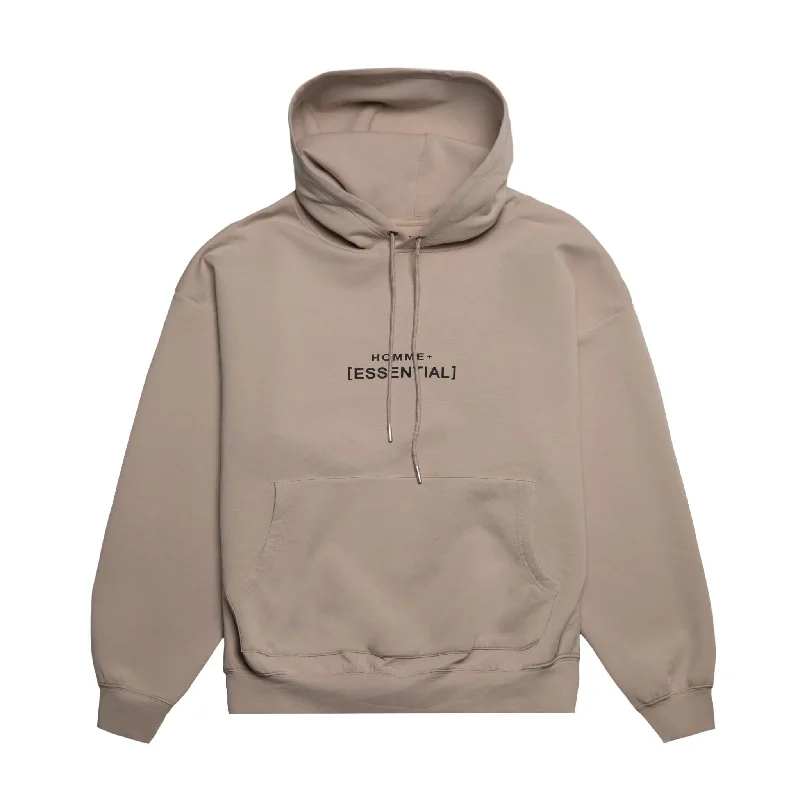 HOMME+ Essentials Hoodie Light Taupe Hoodie with Relaxed Fit Easy Casual