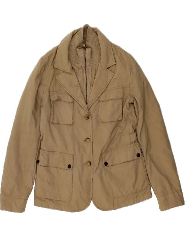 BROOKSFIELD Womens Padded Blazer Jacket IT 48 XL Beige Polyamide One-Shoulder Jacket Off-the-Shoulder Jacket Asymmetrical Jacket BROOKSFIELD Womens Padded Blazer Jacket IT 48 XL Beige Polyamide One-Shoulder Jacket Off-the-Shoulder Jacket Asymmetrical Jacket