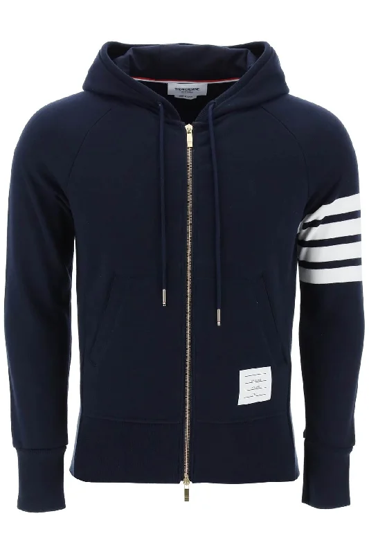 4-bar Zip-up Hoodie Hoodie with Full-Zip Functional Layering