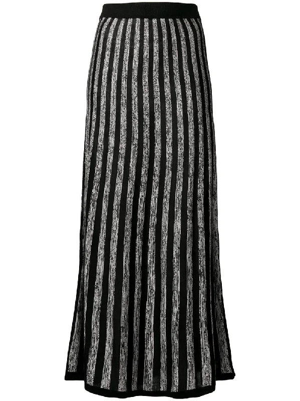 long striped skirt denim skirt casual
