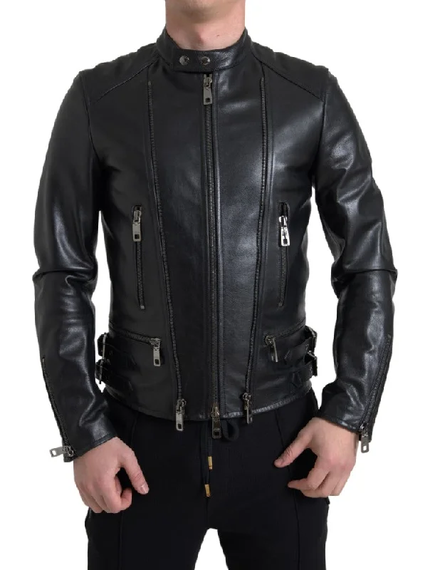 Sleek Black Leather Biker Jacket One-Shoulder Jacket Off-the-Shoulder Jacket Asymmetrical Jacket Sleek Black Leather Biker Jacket One-Shoulder Jacket Off-the-Shoulder Jacket Asymmetrical Jacket