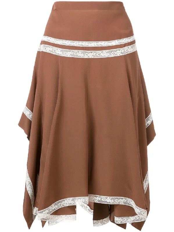 draped skirt linen skirt light