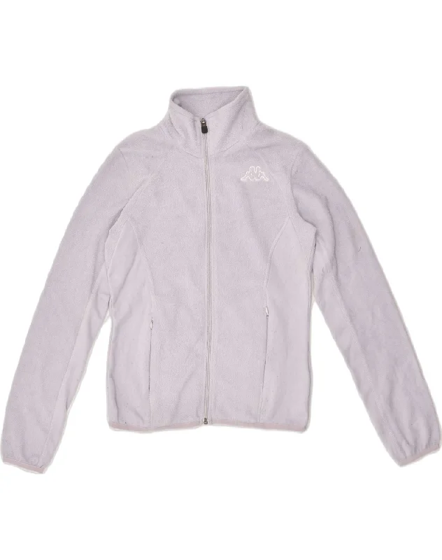 KAPPA Womens Fleece Jacket UK 6 XS Purple Polyester Stand-Up Collar Roll-Neck Collar Turtle Neck KAPPA Womens Fleece Jacket UK 6 XS Purple Polyester Stand-Up Collar Roll-Neck Collar Turtle Neck