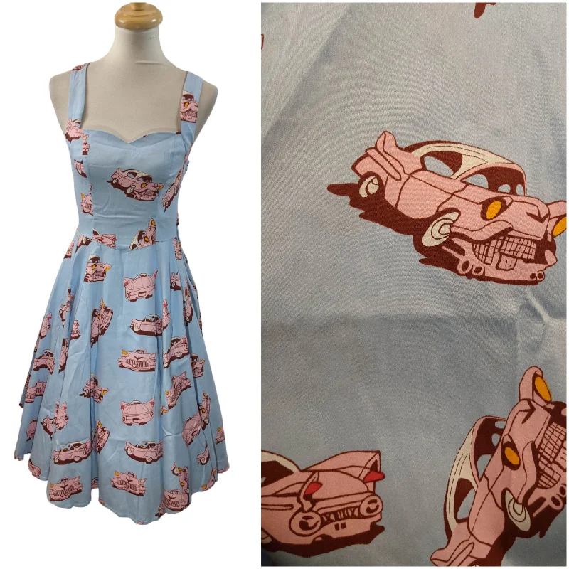 Cadillac Car Hop Halter Dress Crew Neckline Casual