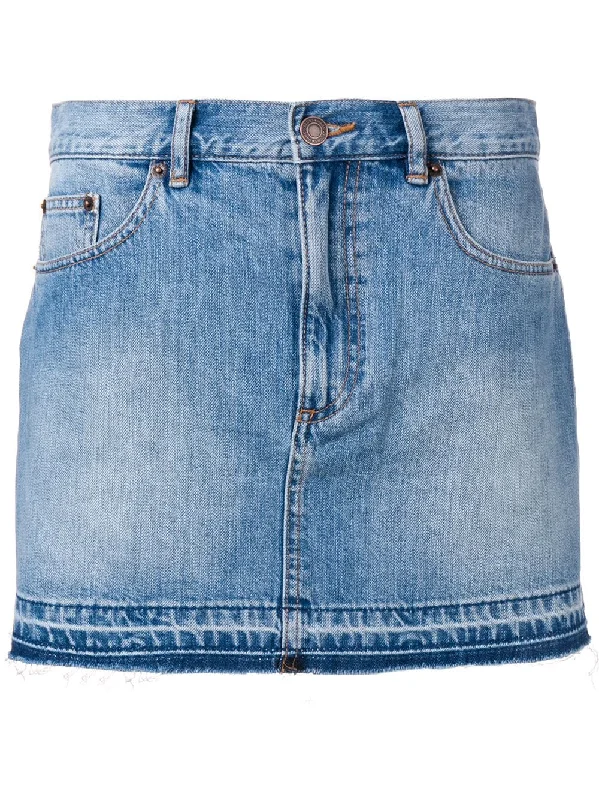 raw hem denim mini skirt seamless skirt comfort