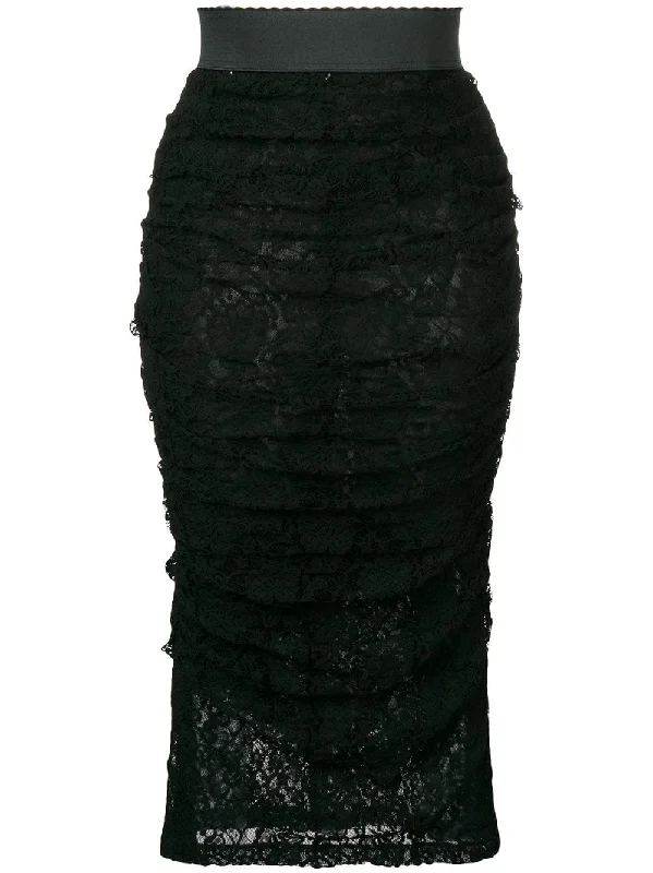 ruffled lace skirt lace skirt feminine