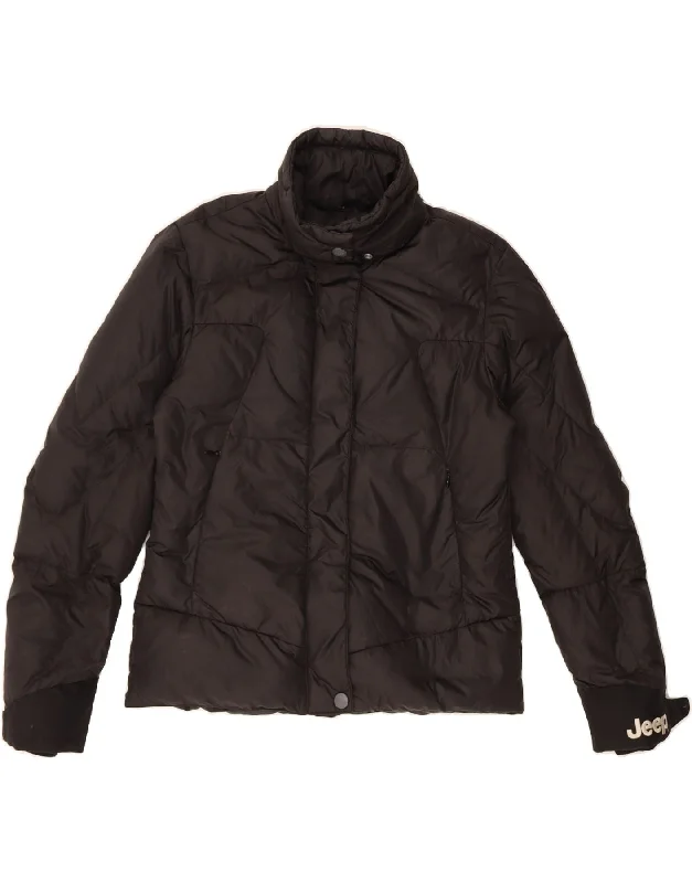JEEP Womens Padded Jacket EU 40 Medium Black Polyamide Nylon Fabric Polyester Fabric Spandex Fabric JEEP Womens Padded Jacket EU 40 Medium Black Polyamide Nylon Fabric Polyester Fabric Spandex Fabric