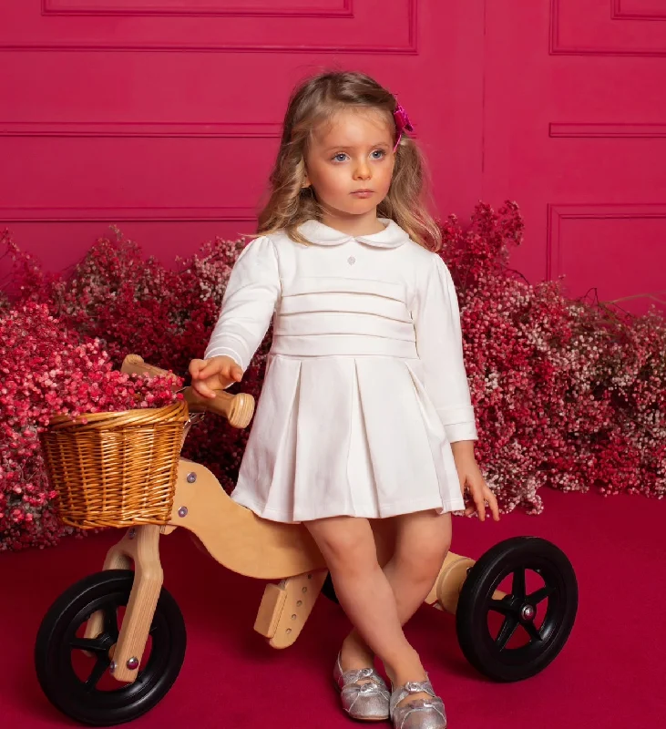 AW23 Patachou Ivory Cotton Jersey Dress Tunics Trendy modern