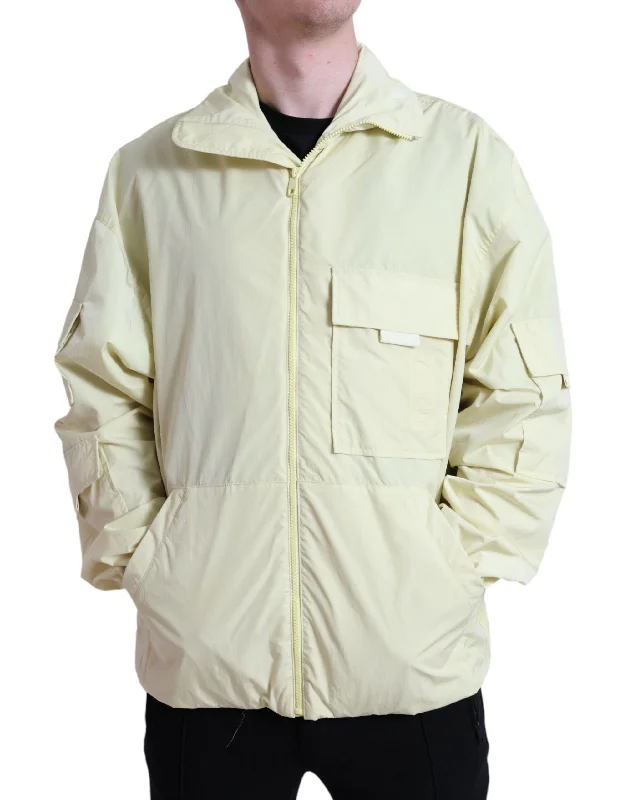 Elegant Yellow Windbreaker Jacket Mesh Jacket Canvas Jacket Denim Jacket