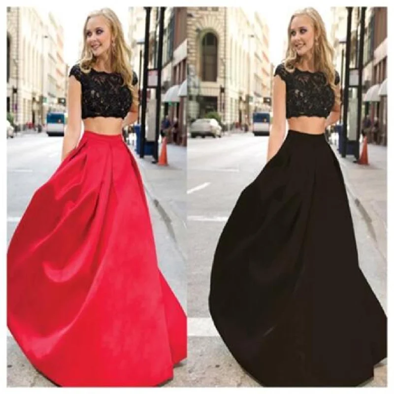 Long Prom Dress, Two Pieces Prom Dress, Simple Prom Dress, Red and Black Prom Dress, Custom prom dress,Affordable Prom Dress,Party Dresses,Evening Dresses,PD0043 Tunics Modern contemporary