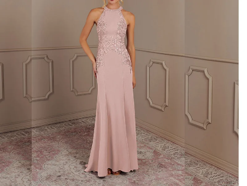 Dusty Pink Halter Mermaid Mother of the Bride Dresses Tunics Modern contemporary