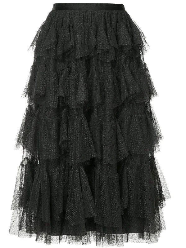 scallop tulle skirt cashmere skirt fine