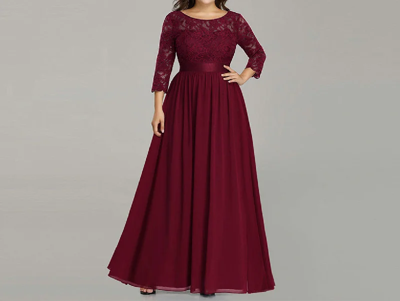 Burgundy Formal Fall Mother Bride Dresses for Wedding Plus Size Tunics Luxurious high-end