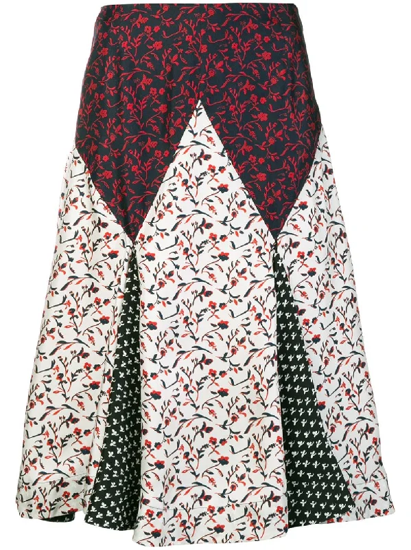 floral print mix skirt summer skirt style