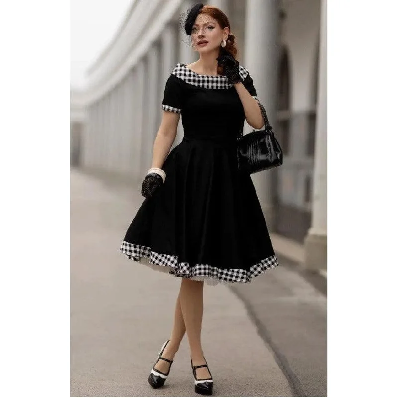Dolly & Dotty Darlene Dress in Black and White Gingham Tunics Occasion special