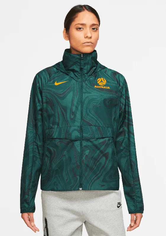 Nike Women's Soccer Jacket Australia AWF <br> DV2027-397 Nylon Fabric Polyester Fabric Spandex Fabric