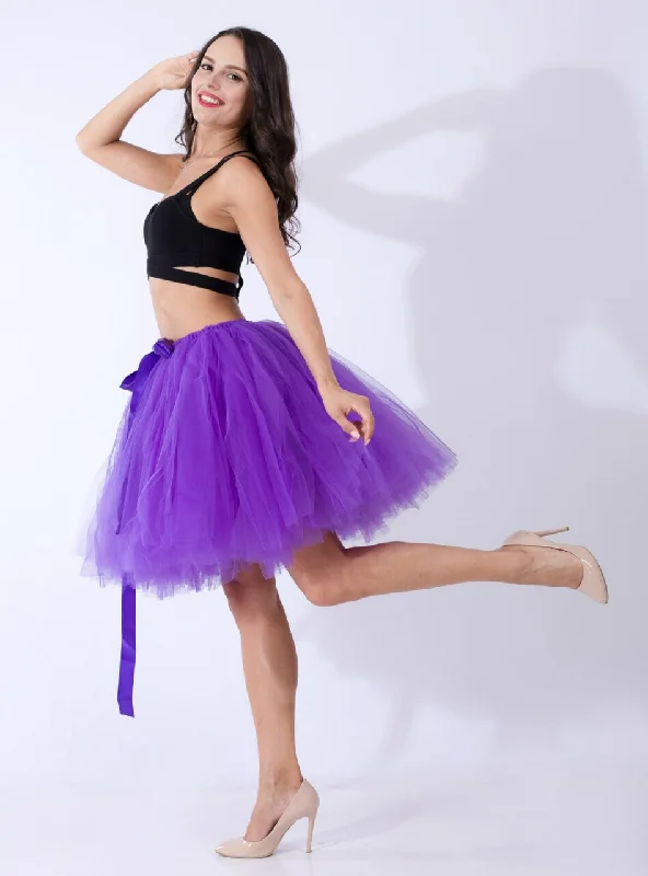 Purple Tulle Short Dance Tutu Skirt boho skirt vibe