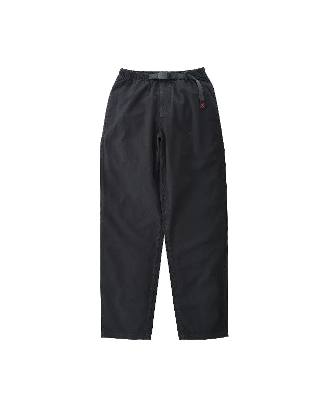 Gramicci Classic Pant Straight Fit - Black Stylish Elastic Waist Pants