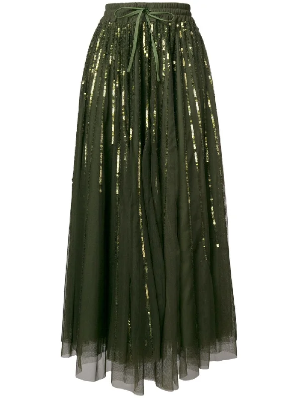 full sequined tulle skirt denim skirt casual