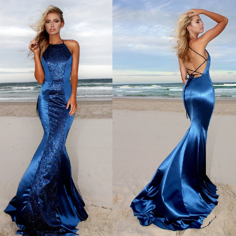 Long Prom Dress, Satin Prom Dress, Mermaid Prom Dress, Sequin Prom Dress, Sexy Prom Dress, Backless Prom Dress, Floor-Length Party Dresses, Vintage Evening Dresses, LB0761 Tunics Sophisticated sleek
