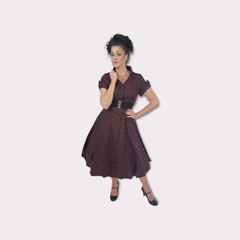 Standard Collar Retro Dress Tunics Luxurious premium