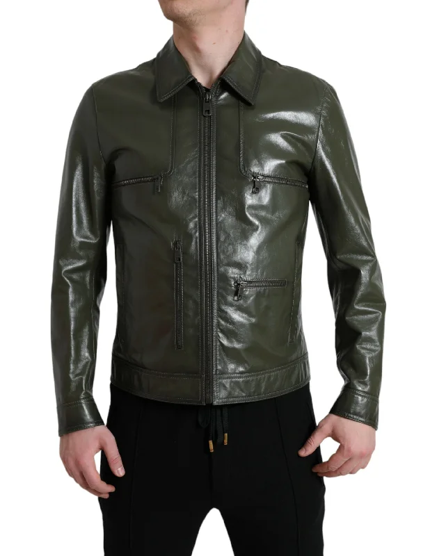Emerald Elegance Leather Biker Jacket Embroidered Jacket Appliqued Jacket Beaded Jacket Emerald Elegance Leather Biker Jacket Embroidered Jacket Appliqued Jacket Beaded Jacket
