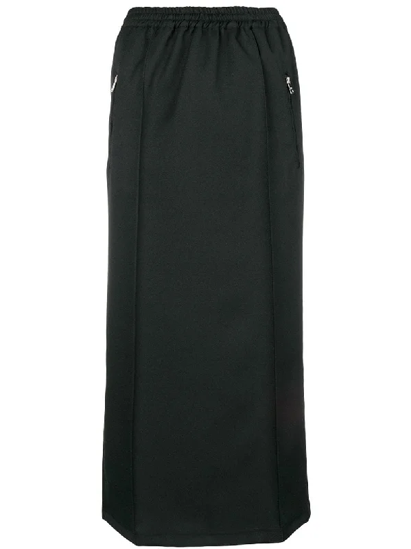 midi track skirt silk skirt sleek