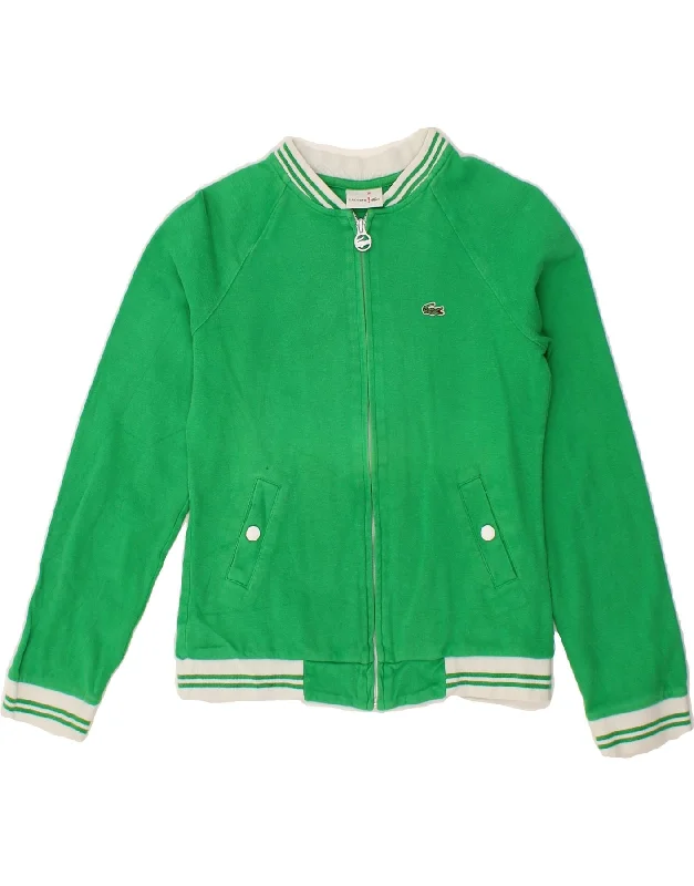 LACOSTE Womens Tracksuit Top Jacket Size 38 Medium Green Cotton V-Neck Jacket Boat Neck Jacket Square Neck Jacket LACOSTE Womens Tracksuit Top Jacket Size 38 Medium Green Cotton V-Neck Jacket Boat Neck Jacket Square Neck Jacket