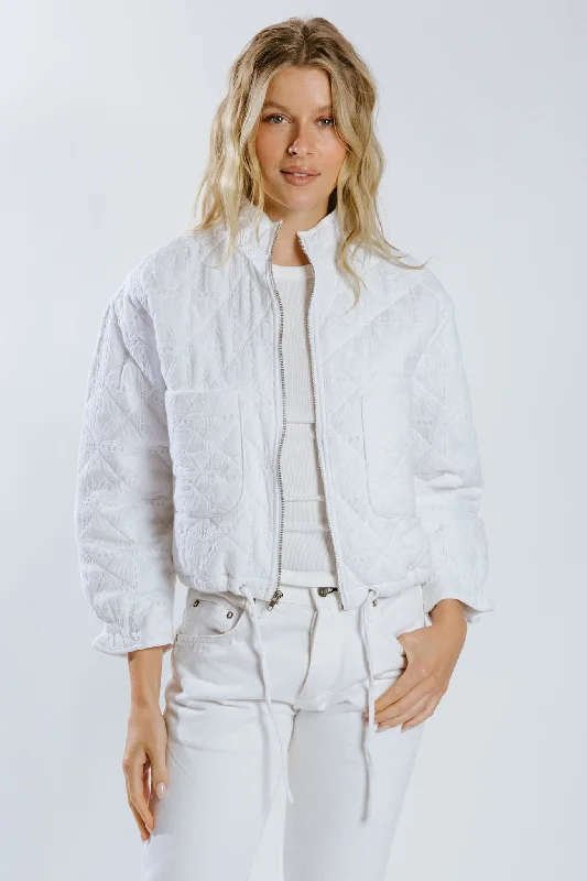 Tyra Cropped Jacket Front Pockets Side Pockets Patch Pockets