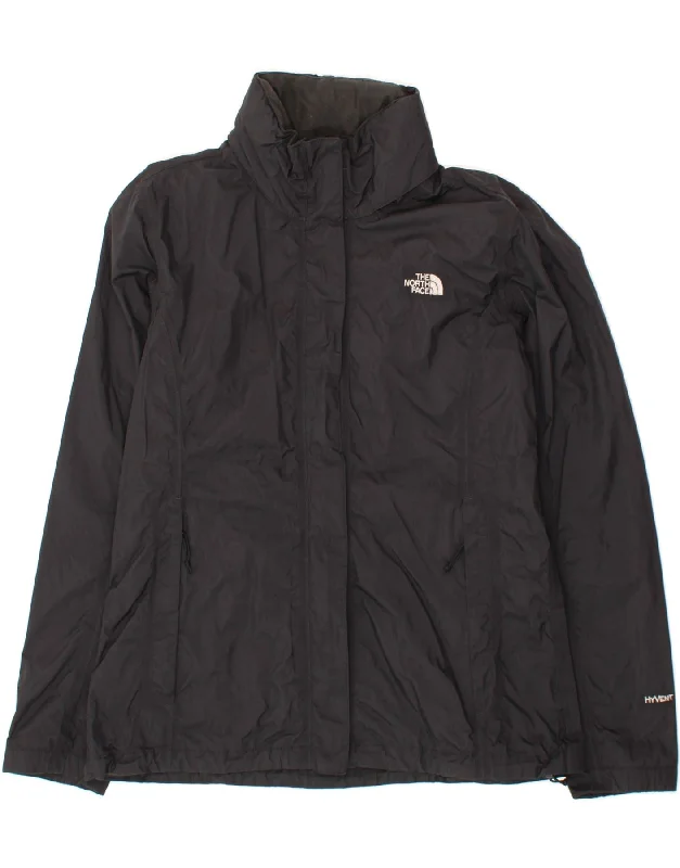 THE NORTH FACE Womens Rain Jacket UK 18 XL Black Nylon Denim Fabric Leather Fabric Suede Fabric THE NORTH FACE Womens Rain Jacket UK 18 XL Black Nylon Denim Fabric Leather Fabric Suede Fabric