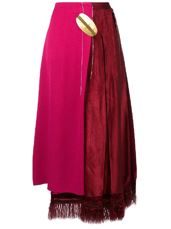 asymmetric high-waisted skirt chiffon skirt floaty