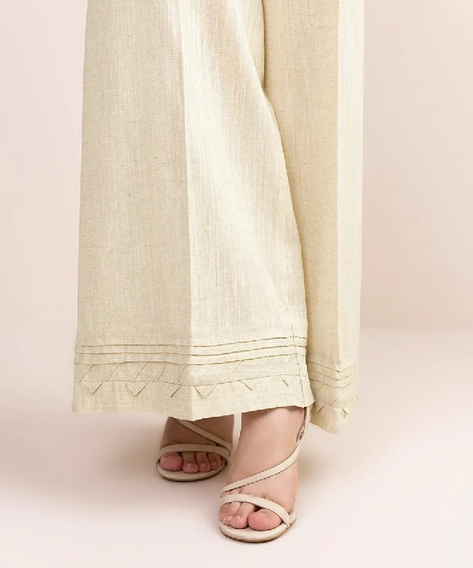 Cotton Linen Flared Pants Trendy Velvet Pants
