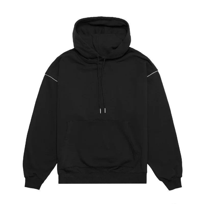 HOMME+ 3M Hoodie Black Hoodie with Back Slit Movement Comfort