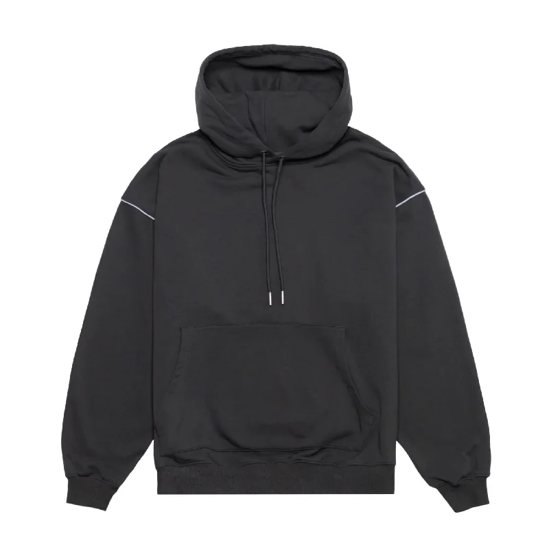 HOMME+ 3M Hoodie Charcoal Hoodie with Side Slits Relaxed Casual