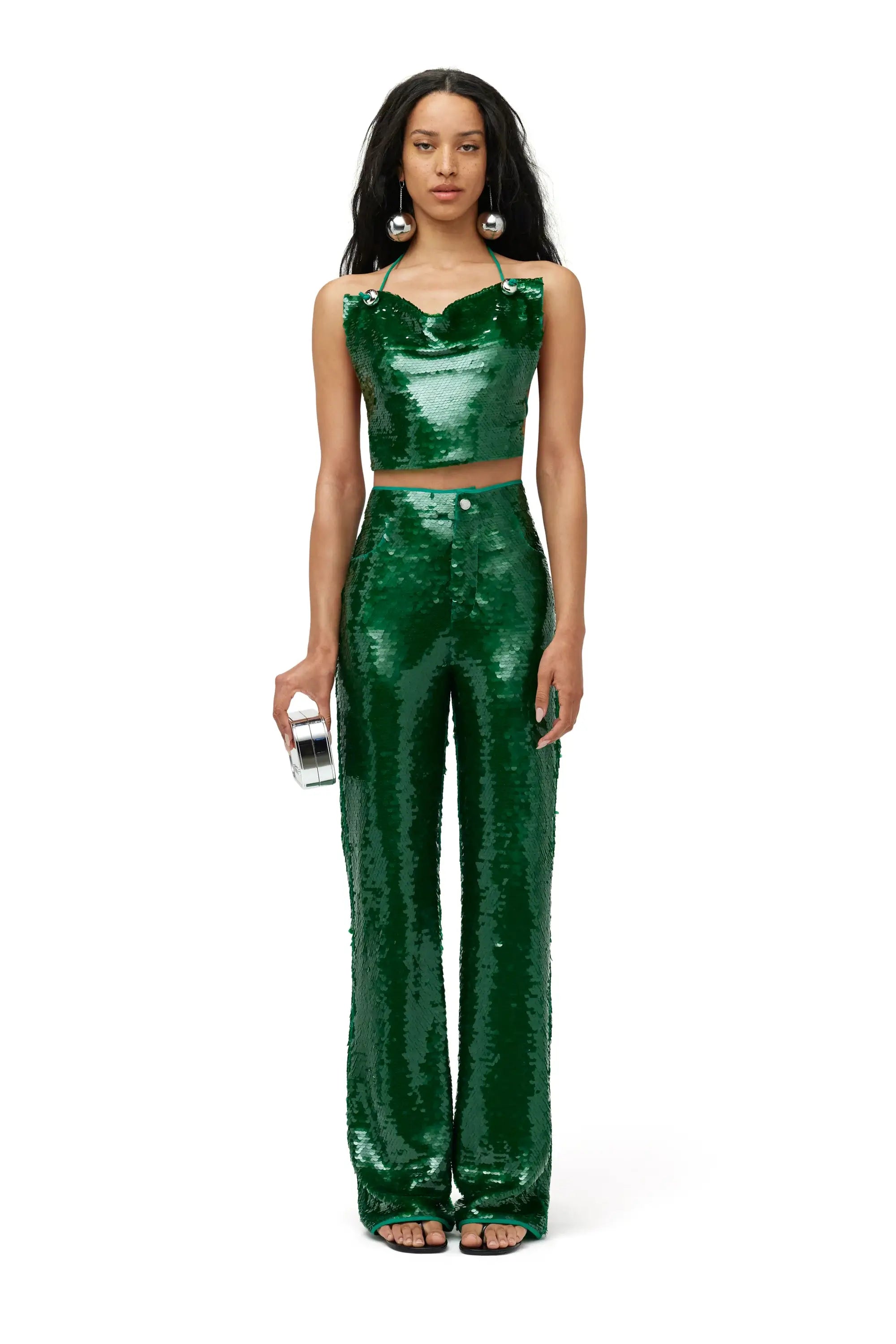Simon Miller - Can Can Pant in Joot Green sequins Cozy Knit Pants