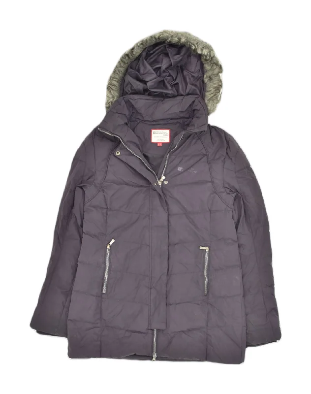 MOUNTAIN WAREHOUSE Womens Hooded Padded Jacket UK 12 Medium  Purple Mesh Jacket Canvas Jacket Denim Jacket