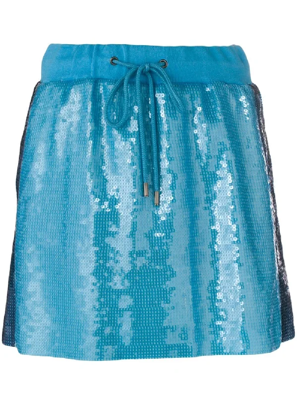 side stripe sequin mini skirt chiffon skirt delicate