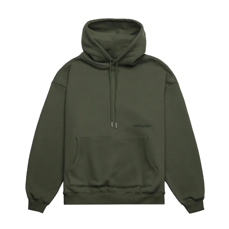 HOMME+ HOM:plus Hoodie Army Hoodie with Toggle Buttons Decorative Unique