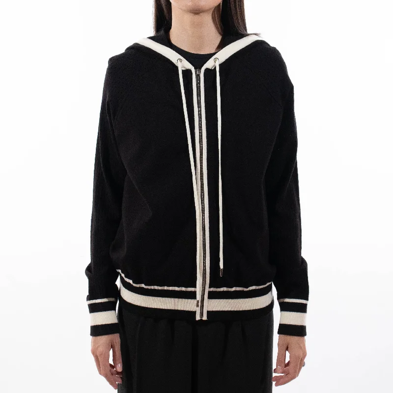 Mesh Sleeve Zip Hoodie Hoodie with Oversized Fit Loose Comfortable