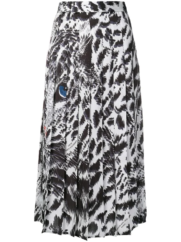 pleated mid-length skirt spandex blend skirt