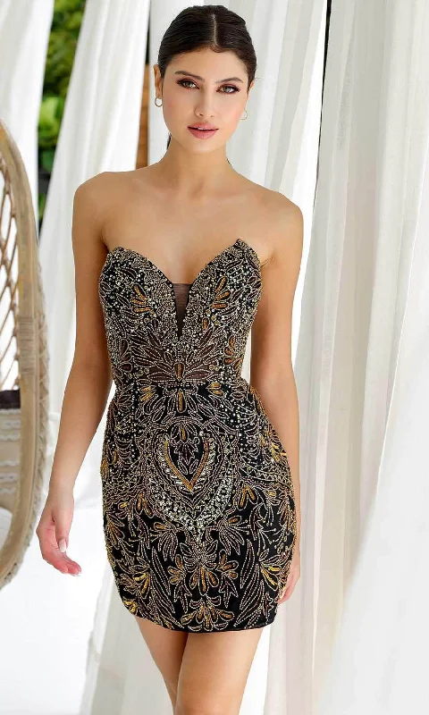 Primavera Couture 4226 - Fitted Strapless Cocktail Dress Tunics Cozy comfortable