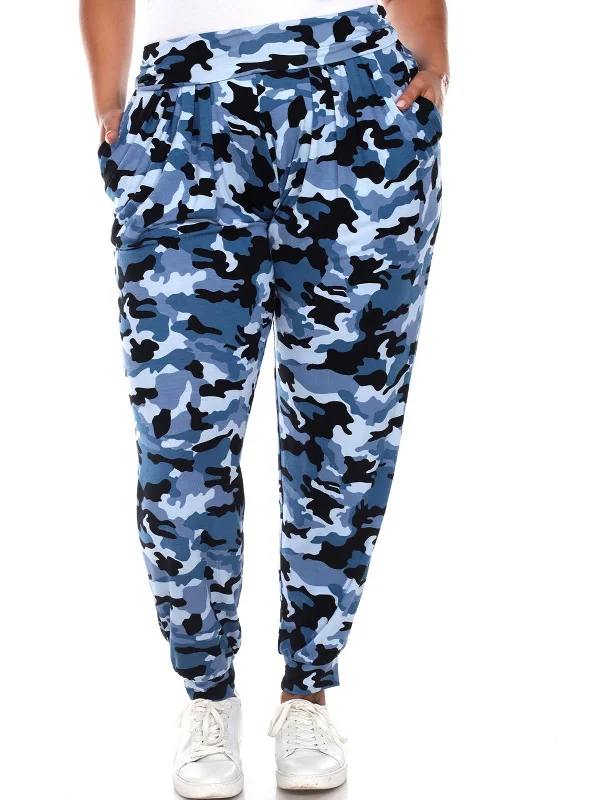 Plus Womens High Rise Stretch Jogger Pants Classic Straight Pants