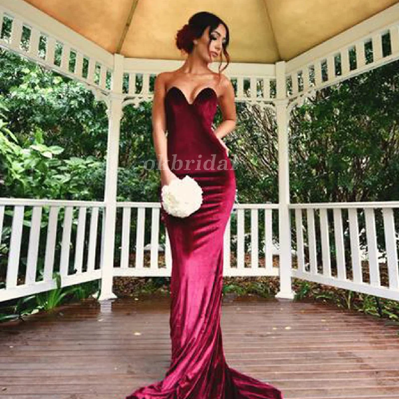 Sweet Heart Prom Dress, Velvet Prom Dress, Mermaid Prom Dress, Sexy Prom Dress, Backless Prom Dress, Floor-Length Party Dresses, KX39 Tunics Exclusive limited