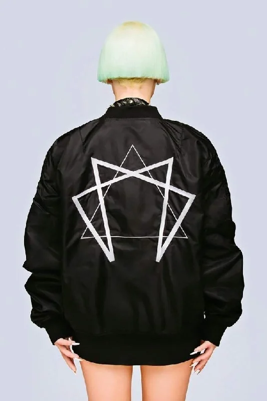 Enneagram MA1 Jacket - Unisex Cotton Fabric Linen Fabric Terry Fabric