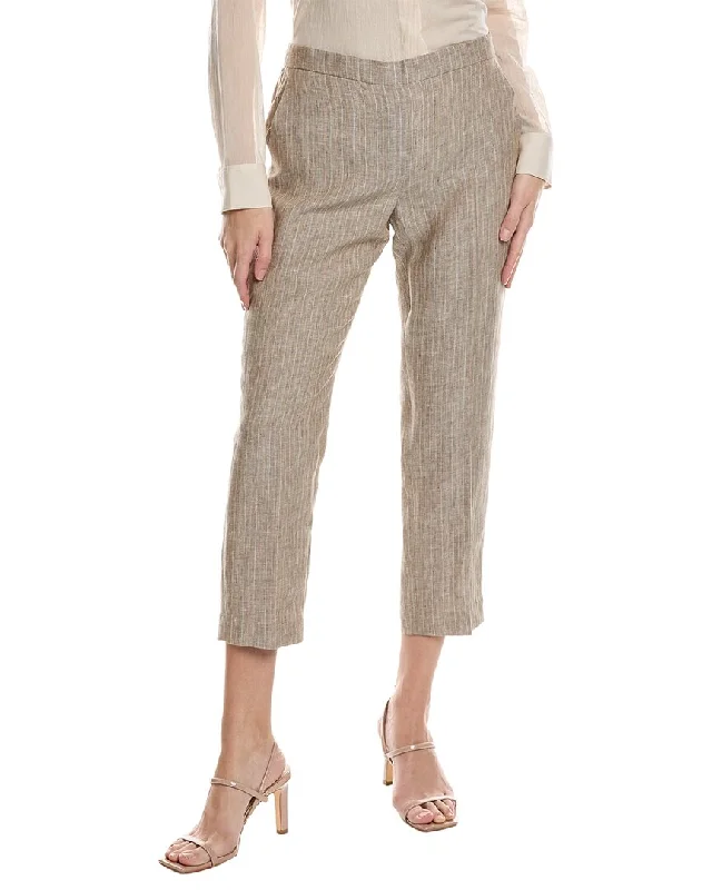 Theory Treeca Linen Pant Casual Wide Pants