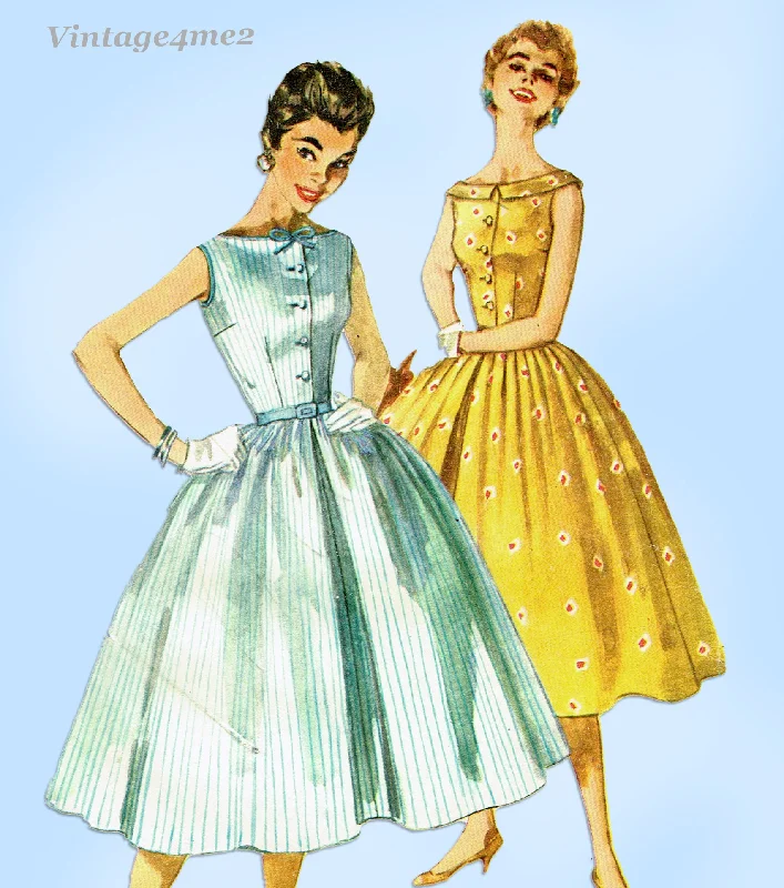 Simplicity 1191: 1950s Misses Sleeveless Party Dress Vintage Sewing Pattern Tunics Handmade artisanal