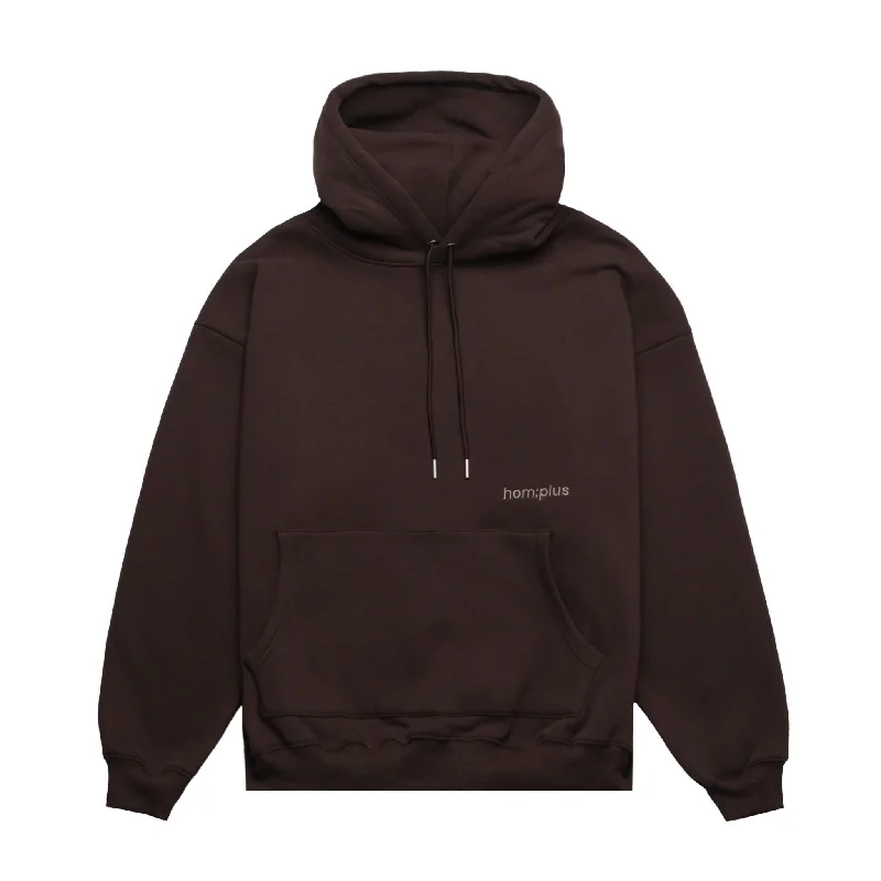 HOMME+ HOM:plus Hoodie Chocolate Hoodie with Snap Buttons Easy Quick