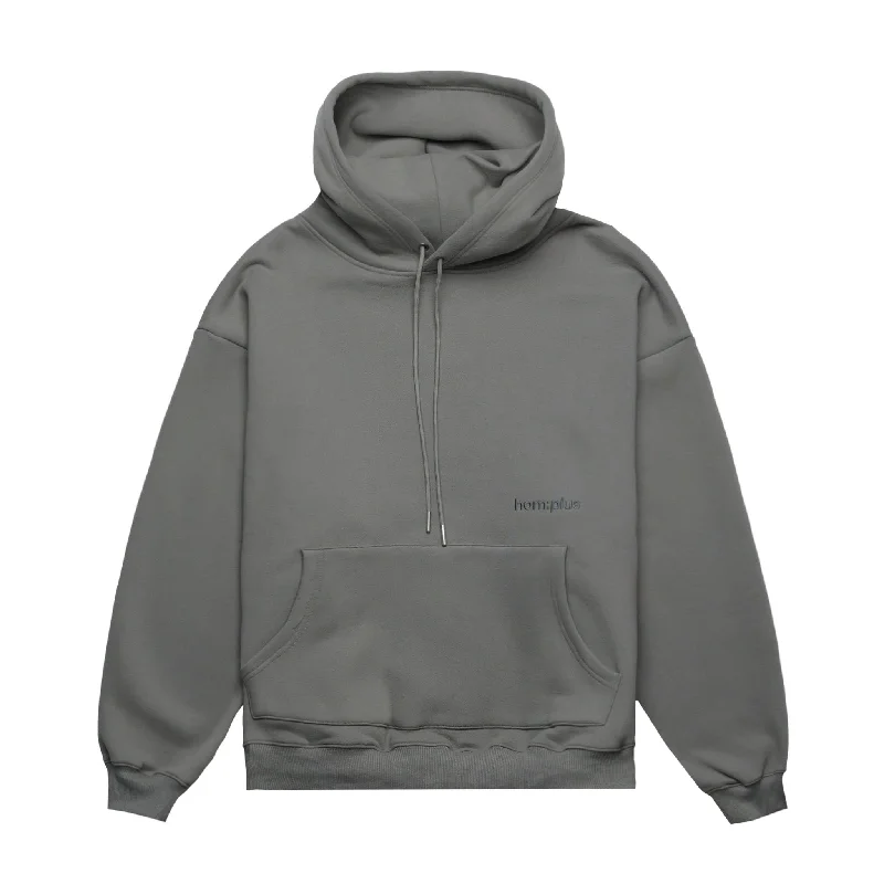 HOMME+ HOM:plus Hoodie Taupe Hoodie with Magnetic Closure Innovative Modern