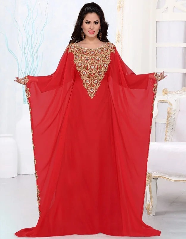 Muslim Embroidered farasha party dress Tunics Short Trendy