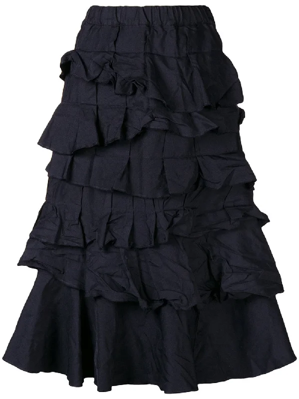 tiered ruffle skirt cashmere skirt plush
